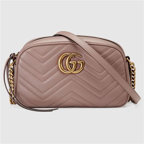 dusty pink gucci purse|Dusty Pink Leather GG Marmont Matelassé Shoulder Bag.